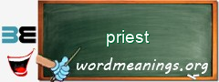 WordMeaning blackboard for priest